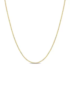 Buy 🌟 18k Yellow Gold Plated Sterling Silver 1mm Ball Chain Necklace by Belk & Co. 😉