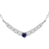 Deals 🧨 Lab Created 1 ct. t.w. Synthetic Blue and Created White Sapphire Necklace, Sterling Silver by Belk & Co. 😍