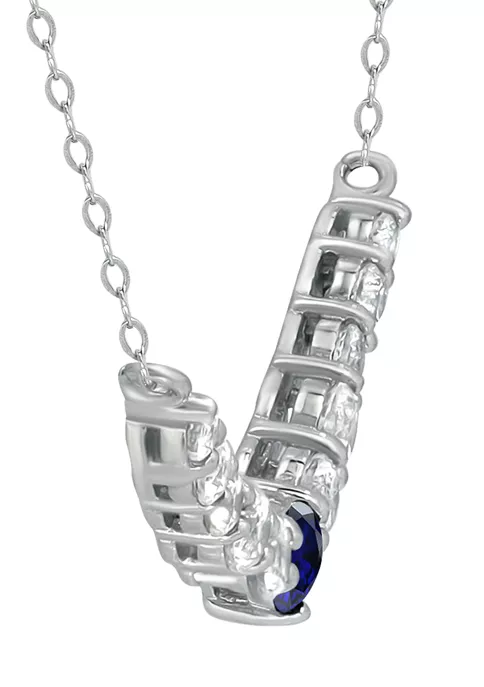 Deals ๐งจ Lab Created 1 ct. t.w. Synthetic Blue and Created White Sapphire Necklace, Sterling Silver by Belk & Co. ๐ 3 Deals ๐งจ Lab Created 1 ct. t.w. Synthetic Blue and Created White Sapphire Necklace, Sterling Silver by Belk & Co. ๐ - Image 3