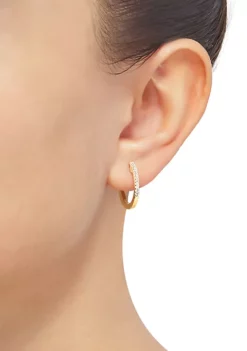 Deals 🌟 1/10 ct. t.w. Diamond Hoop Earrings in 10k Gold by Belk & Co. 💯 -DealsBelk & Co. Store Belk 9746