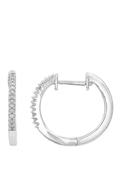 Deals 🌟 1/10 ct. t.w. Diamond Hoop Earrings in 10k Gold by Belk & Co. 💯 -DealsBelk & Co. Store Belk 9747