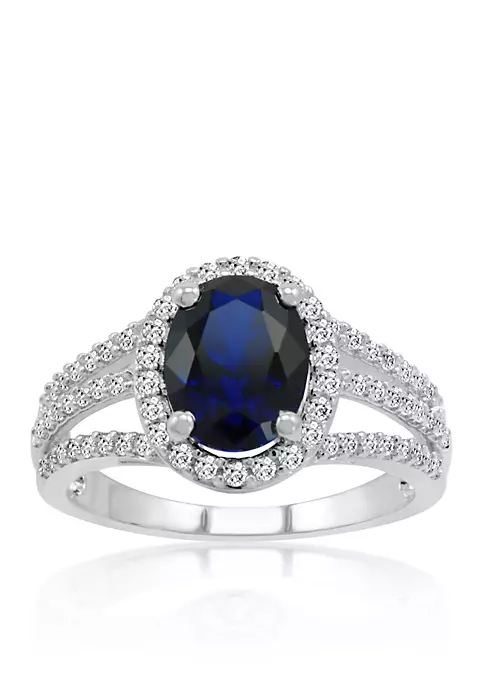 Cheap โค๏ธ Created Sapphire & Created White Sapphire Ring in Sterling Silver by Belk & Co. ๐ 2 Cheap โค๏ธ Created Sapphire & Created White Sapphire Ring in Sterling Silver by Belk & Co. ๐ - Image 2