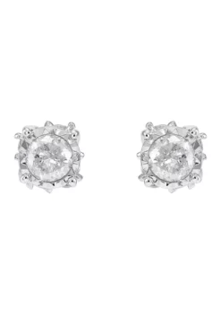 New 🌟 1/2 ct. t.w. Diamond Stud Earrings in 10K White Gold by Belk & Co. ✔️