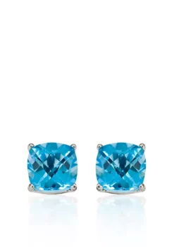 Budget 🛒 14k White Gold 6mm Blue Topaz Stud Earrings by Belk & Co. 🔥 5 Budget 🛒 14k White Gold 6mm Blue Topaz Stud Earrings by Belk & Co. 🔥 -DealsBelk & Co. Store Belk 9786