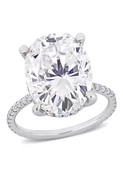 Best Pirce 🎁 Lab Created Created Moissanite Engagement Ring in 10k White Gold by Belk & Co. 🔔 -DealsBelk & Co. Store Belk 9796