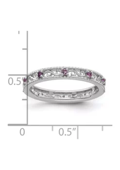 Flash Sale 👍 1/5 ct. t.w. Amethyst Stackable Expressions Ring in Sterling Silver by Belk & Co. 🛒 -DealsBelk & Co. Store Belk 9808