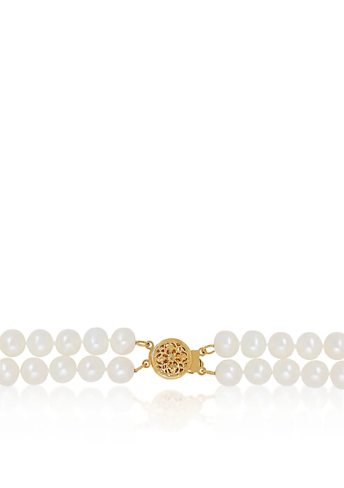 Promo ⭐ Freshwater Pearl Necklace in 14k Yellow Gold by Belk & Co. 👍 2 Promo ⭐ Freshwater Pearl Necklace in 14k Yellow Gold by Belk & Co. 👍 - Image 2