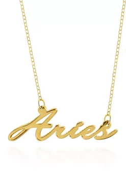 Best Sale 👍 10k Yellow Gold Aries Necklace by Belk & Co. ✨