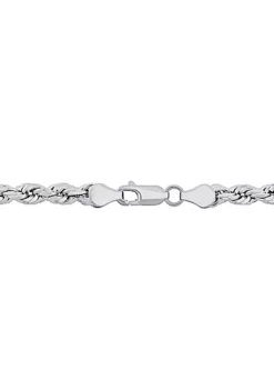 Buy 🛒 5MM Rope Chain Necklace in Sterling Silver with Lobster Clasp, 18" by Belk & Co. ✔️ -DealsBelk & Co. Store Belk 9833