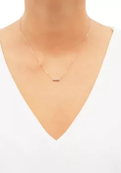 Deals 😉 Created White Sapphire Necklace in 10K Yellow Gold by Belk & Co. 🤩 -DealsBelk & Co. Store Belk 9861