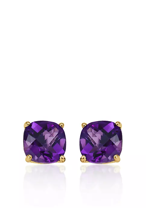 Deals ✔️ 14k Yellow Gold 6mm Amethyst Stud Earrings by Belk & Co. 👍 3 Deals ✔️ 14k Yellow Gold 6mm Amethyst Stud Earrings by Belk & Co. 👍 - Image 3