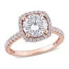 Best reviews of 🧨 2.5 ct. t.w. Lab Created Moissanite Halo Engagement Ring in 10K Rose Gold by Belk & Co. 😉