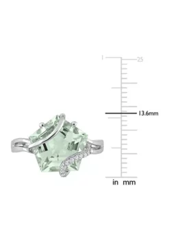 Buy 🔔 6.5 ct. t.w. Green Quartz and Diamond Accent Swirl Ring in Sterling Silver by Belk & Co. ⭐ -DealsBelk & Co. Store Belk 9920