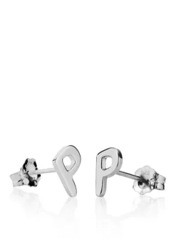 Coupon 😀 Sterling Silver P Initial Earrings by Belk & Co. 👏 -DealsBelk & Co. Store Belk 9932