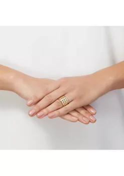 Deals 😉 14K Yellow Gold 4Row Wide Ribbd Band by Belk & Co. 🔔