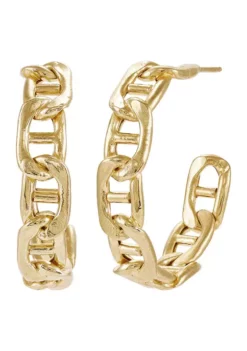 Best Sale ✨ Marina Design J Hoop Earrings in Gold Over Silver by Belk & Co. 👍 -DealsBelk & Co. Store Belk 9962