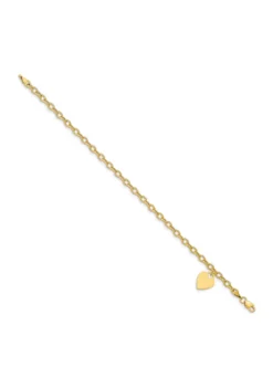Flash Sale 🎉 14K Yellow Gold Dangle Heart Bracelet by Belk & Co. 😀 -DealsBelk & Co. Store Belk 9984