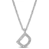 Brand new 🎁 Diamond Accent Initial Pendant with Chain in 14K White Gold by Belk & Co. ❤️